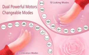 Giocattolo Sessuale a 10 Velocità per Donne, Lingua Realistica per Stimolazione Vaginale e Anale - Stimolazione Clitoridea e del Punto G con Funzione per Capezzoli e Seno - Product Image 6
