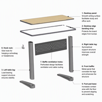 Bureau d'école pliable en métal, table d'étude pour étudiants, mobilier de classe moderne et durable pour salle à manger, chambre et hôtel