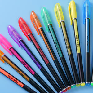 Stylos à pointe bille de 1,0 mm, couleur néon |   12/24/36/60 Couleurs Paillettes/Fluorescentes/Gouache/Métalliques pour l'Art et l'Artisanat - Product Image 4
