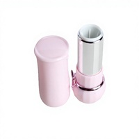 Matériaux d'emballage cosmétique en gros : Tubes de rouge à lèvres papillon rose, Tubes vides ronds pour onguents et rouges à lèvres, en stock.
