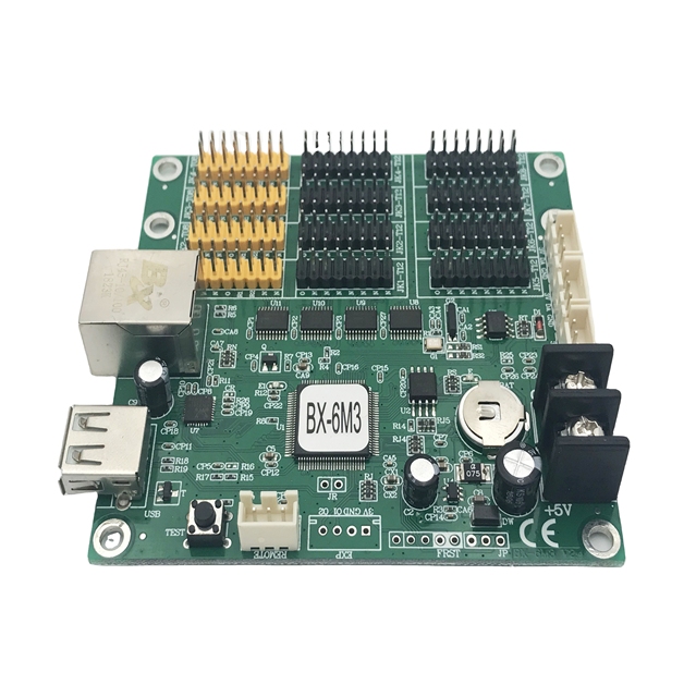 BX-6M3 Ethernet and USB Port P10 Rgb LED Single Taxi Top Display LED Asynchronous Display Control Card