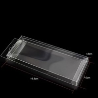 Boîte d'emballage en plastique PET transparente personnalisée avec trou de suspension, palette de fards à paupières, pinceau de maquillage, rouge à lèvres, boîte de présentation de gloss à lèvres