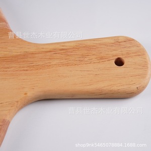 Plateau de service en bois Mu Yujia avec poignée, rond, en bois massif, pour le rangement de gâteaux et de desserts - Product Image 5