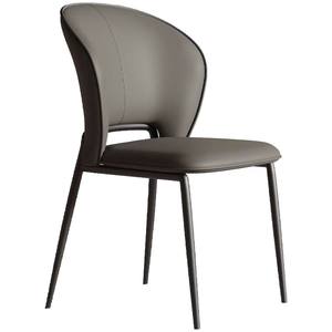 Chaise de salle à manger simple et moderne en métal et cuir, personnalisable, modèle de designer haut de gamme, meubles pour la maison et la restauration - Product Image 6