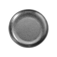 Assiette en acier inoxydable style coréen, plateau vintage de luxe léger, rétro, pour café, plateau à fruits et desserts, plat peu profond, vaisselle, âne noir