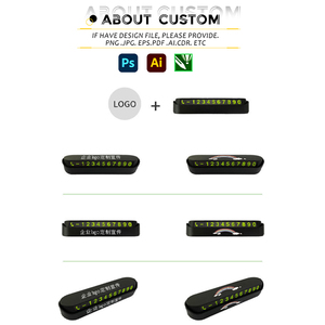 Bán Buôn Thẻ Tấm Phụ Kiện Xe-Phong Cách Tùy Chỉnh Xe Tạm Thời Thẻ Đậu Xe Số Điện Thoại Với Logo - Product Image 2