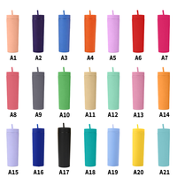Gobelet isotherme mince en acrylique mat de 16 oz, sans BPA, écologique, avec couvercle à paille, personnalisable avec logo, idéal pour le bricolage – Meilleure vente