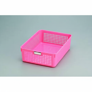 Cesto portaoggetti orizzontale nome Inomata B5 in colore rosa - Product Image 1