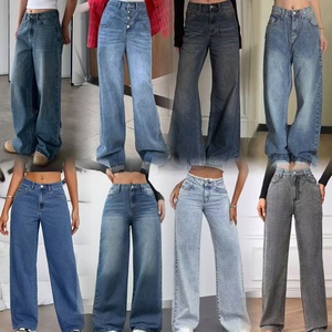 Últimos Pantalones Vaqueros Holgados de Cintura Alta para <span class=keywords><strong>Mujer</strong></span>, de Pierna Recta, Cómodos y Duraderos, <span class=keywords><strong>con</strong></span> Múltiples Bolsillos, Ideales para el Trabajo - Product Image 6