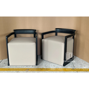 Sillón Updecors de Diseño Italiano con Estructura Metálica, Sillón de Salón con Tapicería de Tela, Juego de Sillones de Aluminio para Salón - Product Image 1