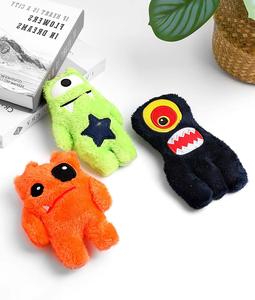 Monster-Shaped Chewable <b>Squeaker</b> Molar Dog Plush <b>Toy</b> Bite-Resistant Puppy Teething Pet Supplies - Product Image 1