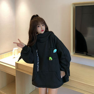 Dropshipping Hoodie bulu kodok uniseks, kaos hangat longgar lengan penuh ritsleting Loverly, Hoodie gaya kartun katak musim gugur musim dingin untuk pria - Product Image 4