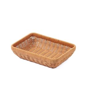 Modern El Yapımı Dikdörtgen Plastik Rattan Hasır Meyve Sepeti Ekmek Saklama Sepetleri Ev ve Mutfak - Product Image 1