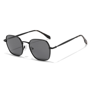 Gafas de Sol Cuadradas de Metal con Montura Completa Negra, Protección UV400, Unisex, Estilo Adulto - Product Image 1