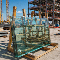 Vente en gros de panneaux de verre trempé transparent, massif, moderne, plat et sécurisé, découpés sur mesure, pour la décoration industrielle, les hôtels et les restaurants