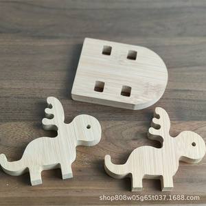 Creative Wooden Phone <b>Holder</b> 9x12x10cm Natural Wood Color <b>Tablet</b> Stand Desktop Storage Rack Customizable - Product Image 5