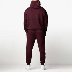 Classic Men's 100% Cotton Knitted Quick Dry Tracksuit with Seamless Fusing for Casual Winter Print Hoodie <b>Top</b> Pants - Product Image 6