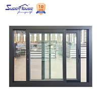 Para Superhouse, ventanas de puerta de arco de diseño moderno personalizado, ventana colgante de alta calidad, columpio deslizante, hoteles, villas horizontales
