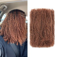 ANNA #30 Coloré 50g 100% Cheveux Humains Pré-étiré en vrac Cheveux Afro Crépus en vrac pour Salon de Coiffure/Styliste
