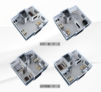 Casa Contenedor Expandible Prefabricada con Paneles Sándwich, 2, 3 y 4 Dormitorios, Baño Completo y Terraza, Personalizable, en Oferta en EE. UU., para Uso Hotelero