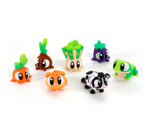 Figurines <span class=keywords><strong>d</strong></span>'animaux multicolores imprimées en 3D avec de grands yeux, modèles amusants pour les mini-paysages sur le thème des parcs de faune - Product Image 1