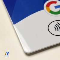 Carte NFC vierge déverrouillable et modifiable, en acrylique PVC avec dos adhésif, inscriptible NFC213, pour carte de membre, profil social et maison intelligente