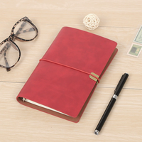 Vintage Strap Notebook A6 Notizblock Weiches Leder Lose blatt Kopie Imitation Leder tagebuch Blank Kraft papier Ledger