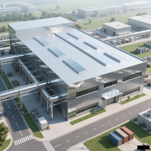 อาคารโครงสร้างเหล็กขนาดใหญ่แบบทันสมัยสำหรับเครื่องบินโรงเก็บเครื่องบินโรงฝึกงานโรงจอดรถสตูดิโอในห้องทำงาน - Product Image 4