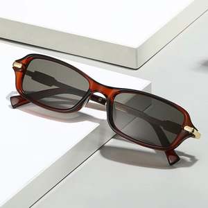 Lunettes de soleil rétro 2025 personnalisées avec logo, monture en alliage, verres carrés, protection UV400, petites lunettes rectangulaires pour hommes et femmes - Product Image 3