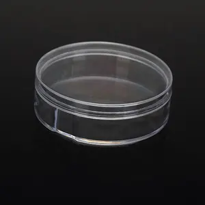 Boîte ronde en plastique transparent pour pièces de monnaie, conteneur de rangement pour pièces de monnaie