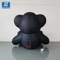 Modèle de personnage de dessin animé gonflable personnalisé, ours noir, décoration d'événements publicitaires en plein air, mascotte animale gonflable