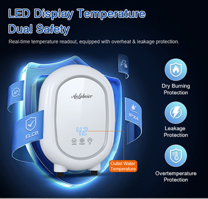 Calentador de Agua Eléctrico Instantáneo OEM Ultra Delgado de Pared con Pantalla LED y Temperatura Constante - Product Image 4