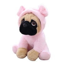 Nouveau design emulational peluche bouledogue français jouet beaux vêtements en peluche chien jouet animal en peluche pour cadeaux