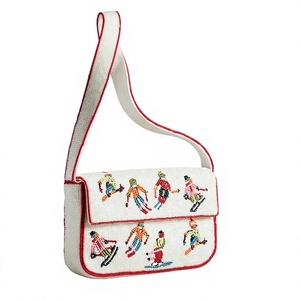 Bolso de Mano Clásico de la Mejor Calidad con Patrón de Flores Bordadas, Diseño Rectangular Elegante, Tela de Algodón, Bolsos Textiles Hechos a Mano - Product Image 3