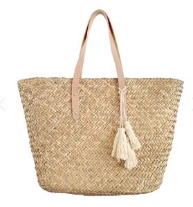 Sac de plage en jonc de mer fait à la main de haute qualité pour les femmes Logo personnalisé Meilleur design pour la mode d'été Vente en gros directe du Vietnam - Product Image 1