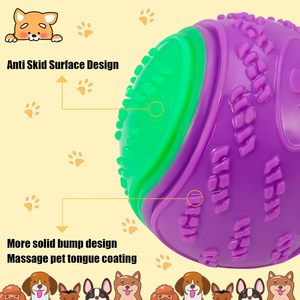 Jouet à mâcher interactif et durable pour chien, balle de sport couineuse, écologique, en caoutchouc TPR coloré, anti-ennui, 60g, pour l'extérieur, vente en gros - Product Image 2