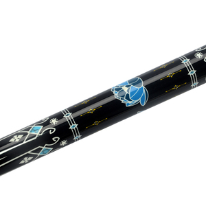 <span class=keywords><strong>Queue</strong></span> de <span class=keywords><strong>billard</strong></span> en bois d'érable 1/2, incrustation géométrique florale bleue, joint radial 3/8*8, embout de 11,5 mm - Product Image 4
