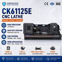 Torno CNC de Alta Resistencia CK61125, Torno CNC Horizontal de Gran Diámetro para Mecanizado de Piezas de Metal Pesado