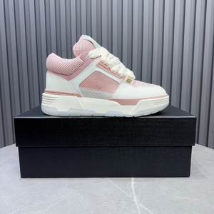 Zapatillas deportivas de caña alta con aumento de altura, puntera perforada sólida, logotipo en relieve, parte superior de cuero, forro de malla, entresuela de goma Amiris - Product Image 4