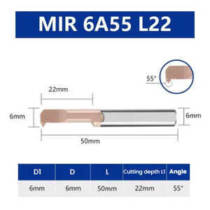Herramienta de Torneado de Roscas Internas de Diámetro Pequeño <span class=keywords><strong>MIR</strong></span>, Barra de Roscado de Carburo para Orificios Miniatura - Product Image 6