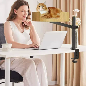 Nuevo diseño ajustable escritorio gato cama redonda escritorio gato plataforma para dormir perro casa Cama para oficina o hogar - Product Image 4