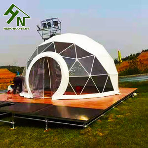 Dôme géodésique moderne en bâche PVC <span class=keywords><strong>camouflage</strong></span> avec porte ronde, conception imperméable quatre saisons pour le glamping en plein air - Product Image 5