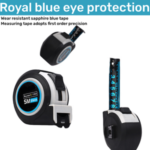 أحدث مصنع للبيع بالجملة 5 أمتار سميكة زرقاء مضيئة مع مسطرة فولاذية مطاطية مضادة للسقوط - Product Image 4