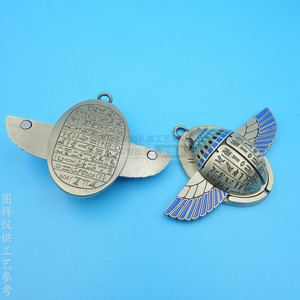 Pendentif Rétro en Métal en forme de Scarabée, en Alliage de Zinc, avec Design Magnétique Séparable, Breloque Insecte Thème, Accessoire Cadeau Unisexe - Product Image 3