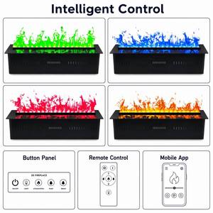 <span class=keywords><strong>Chimenea</strong></span> Eléctrica 3D Tonya de Instalación <span class=keywords><strong>Flexible</strong></span>, <span class=keywords><strong>Chimenea</strong></span> de Lujo con Control Remoto Inteligente, Soporte para TV de Acero Inoxidable 304 - Product Image 5
