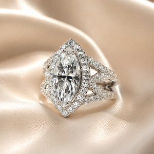 Anello di Fidanzamento Marquise Princess per Donne, Elegante Gioiello da Indossare sul Dito per Proposte - Product Image 3