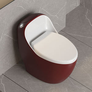 TAME人気新デザインマットレッドブラックグレーカラー、ホワイトカバーシート付きワンピーストイレ、バスルームセラミックトイレボウル - Product Image 3