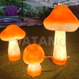 Lampes LED en forme de champignon 3D personnalisées IP65, en résine transparente et fibre de verre, pour extérieur, paysage, Halloween, festival - Product Image 3