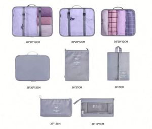 Juego de 8 Cubos de Embalaje para Maletas, Organizadores de Maletas Ligeros con Parte Superior de Malla, Cubos de Embalaje Impermeables para Viajes - Product Image 2