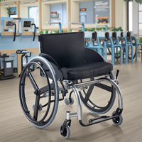 Fauteuil roulant sportif manuel avec cadre en aluminium léger pour utilisateurs actifs et soutien quotidien à la rééducation et à la mobilité